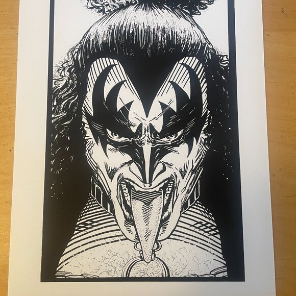 Kiss Lot. End of the Road Official Poster, Gene Simmons Print, Vtg Button - Picture 7 of 7